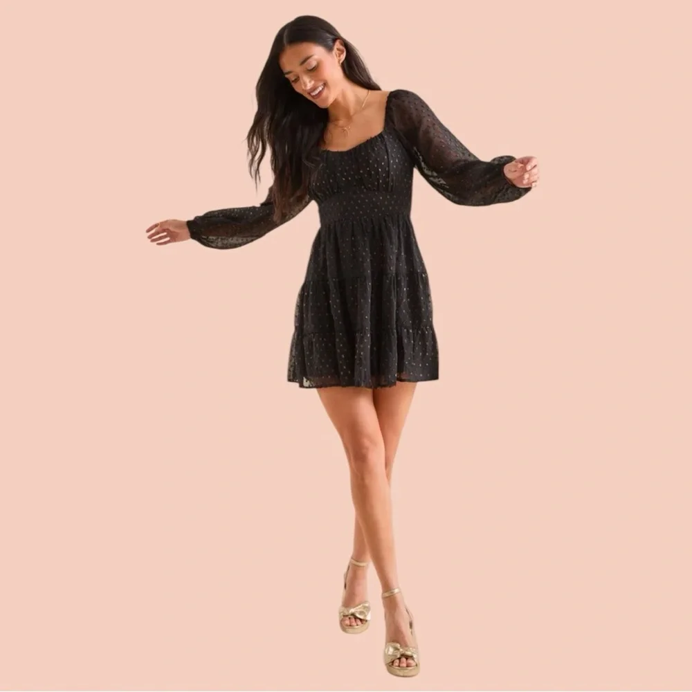 NWT Altar'd State Dekota Clip Dot Dress - Picture 4 of 7